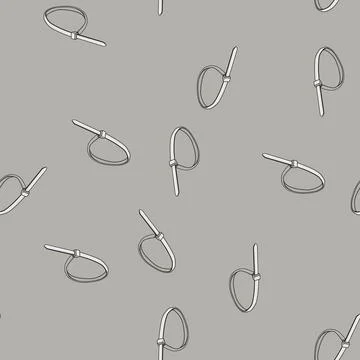 Seamless pattern bundle cable ties cartoon vector 库存插图