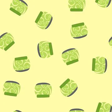Seamless pattern burial urn ashes cartoon vector Stock Illustration