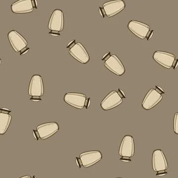 Seamless pattern burial urn ashes cartoon vector Illustrazione stock