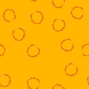 Seamless pattern burn circle fire cartoon vector Stock Illustration