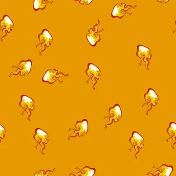 Seamless pattern burn flame cartoon vector Stock Illustration