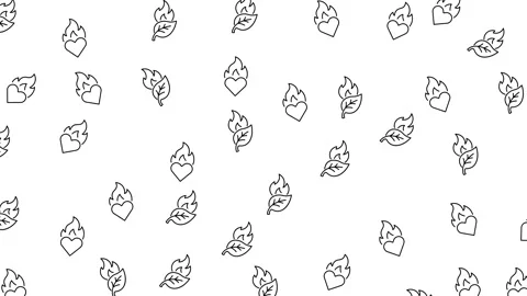 Seamless Pattern of Burning Globe and Document Icons Representing Global Crisis Stock Footage 345539331