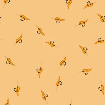 Seamless pattern burning wooden matchstick illuminating bright orange flame Stock Illustration