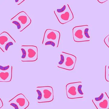 Seamless pattern up burp cloths cartoon vector Stock Illustration