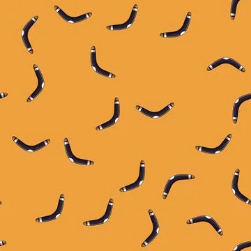 Seamless pattern business boomerang cartoon vector Stock Illustration