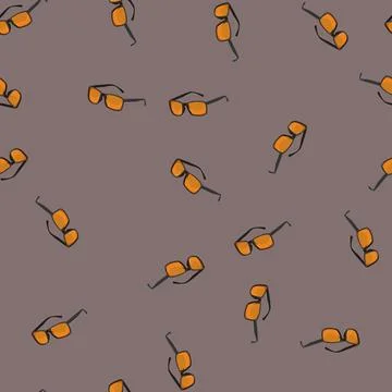 Seamless pattern business computer glasses cartoon vector 库存插图