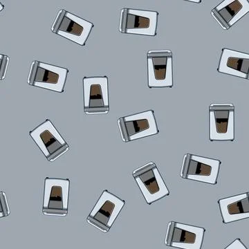 Seamless pattern business cut shredder cartoon vector Stock Illustration