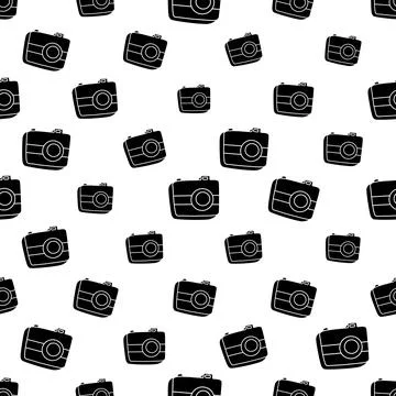 Seamless pattern with business elements icons in doodle style, infographic Illustrazione stock