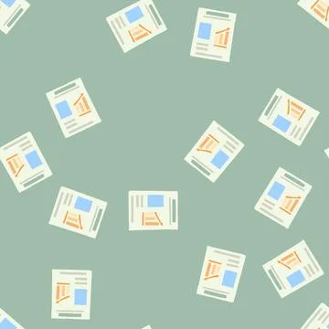 Seamless pattern business financial report cartoon vector Stock Illustration