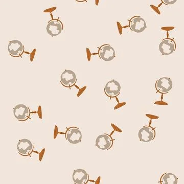 Seamless pattern business globe cartoon vector Illustrazione stock