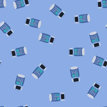 Seamless pattern business graphing calculator cartoon vector Stock Illustration