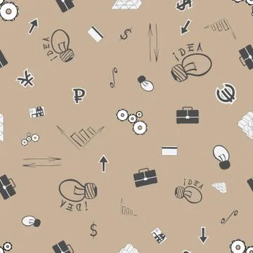 Seamless pattern business Ilustração Stock
