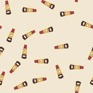 Seamless pattern business shoe polish cream cartoon vector Stock Illustration