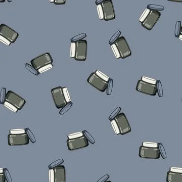 Seamless pattern business shoe polish cream cartoon vector Stock Illustration