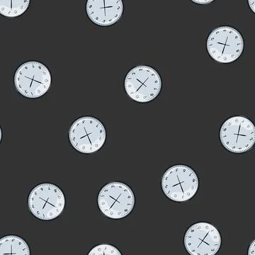 Seamless pattern business wall clock cartoon vector 스톡 일러스트