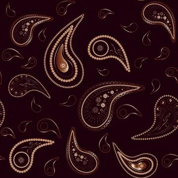 Seamless  pattern buta for fabric Stock Illustration