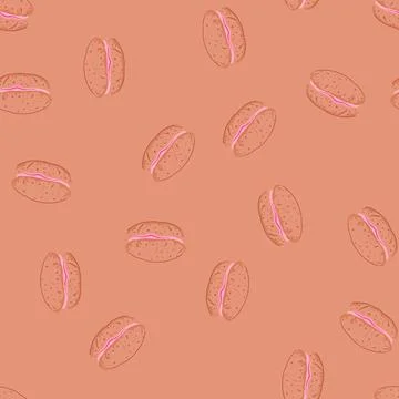 Seamless pattern butter biscuit cookie cartoon vector 库存插图