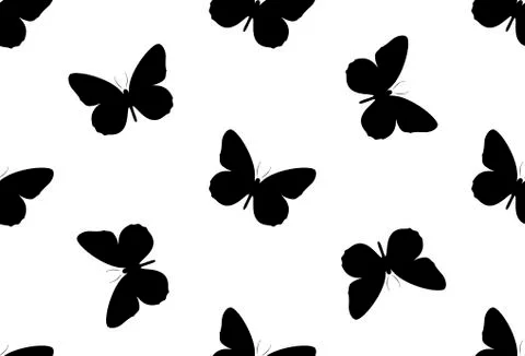 Seamless pattern with butterflies. Abstract background with butterflies. 스톡 일러스트