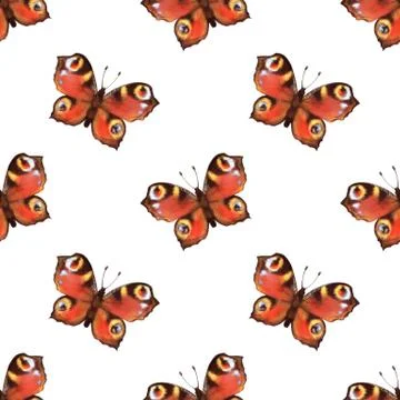 Seamless pattern with butterflies. Artistic background Stock-Illustration
