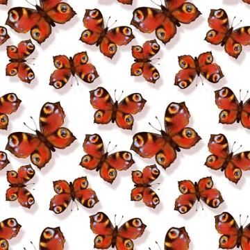 Seamless pattern with butterflies. Artistic background Illustrazione stock