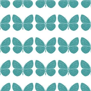 Seamless pattern with butterflies. Stock Illustration