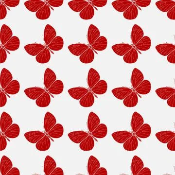 Seamless pattern with butterflies. Stock Illustration