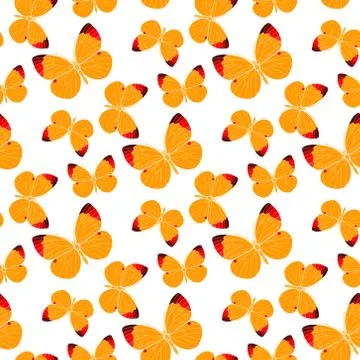 Seamless pattern with butterflies. Stock Illustration