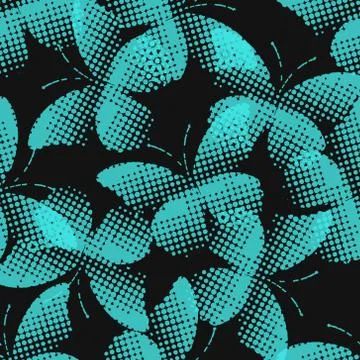 Seamless pattern with butterflies. Stock Illustration