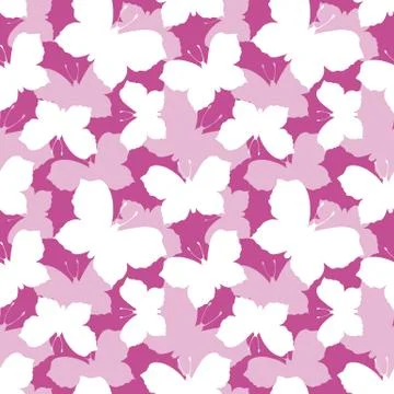 Seamless pattern with butterflies Illustrazione stock