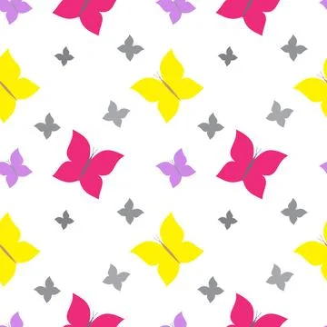 Seamless pattern with butterflies for wrapping paper, wallpaper, textiles, .. Stock Illustration