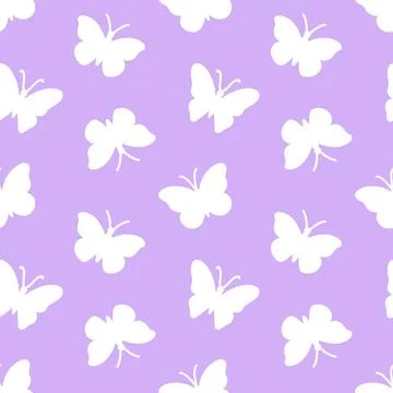 Seamless pattern with butterfly. Background in trendy style. Cute texture. Stock Illustration