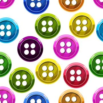Seamless pattern with button Stock Illustration