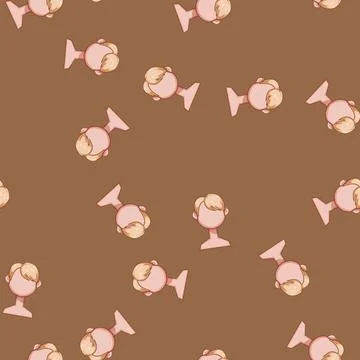 Seamless pattern buzzcut hairstyles for kid boy cartoon vector Ilustração Stock