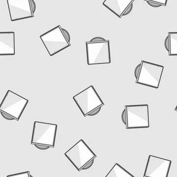 Seamless pattern Cabinet knob pulling design with square shape Stock Illustration