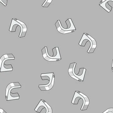 Seamless pattern Cable clip providing secure wire management solution Illustrazione stock