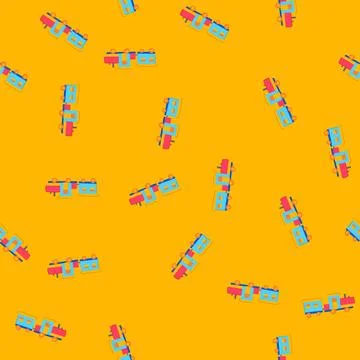 Seamless pattern caboose train toy cartoon vector Stock Illustration