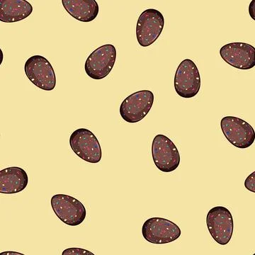 Seamless pattern cadbury chocolate egg cartoon vector Stock Illustration