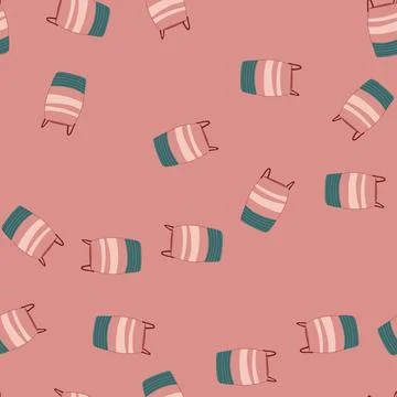 Seamless pattern caddy basket for storage cartoon vector Stock Illustration