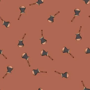 Seamless pattern caffeine cezve coffee cartoon vector Stock Illustration