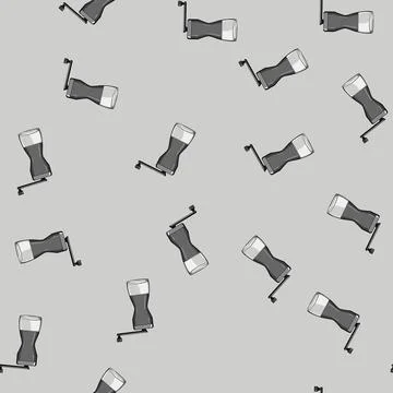 Seamless pattern caffeine mill coffee grinder manual cartoon vector Stock Illustration