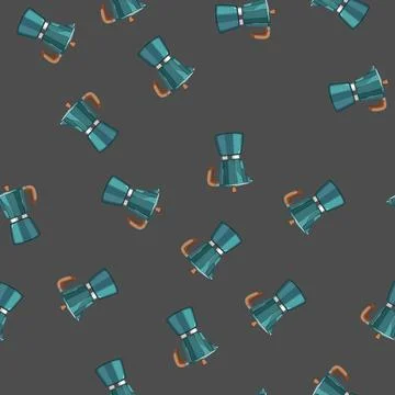 Seamless pattern caffeine moka pot coffee cartoon vector Stock Illustration