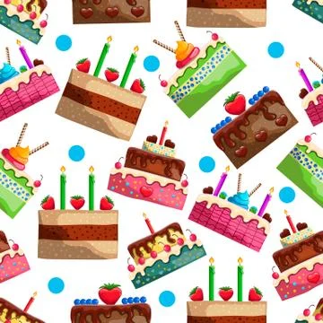 Seamless pattern with cake Stock Illustration