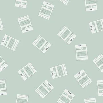 Seamless pattern calculator tax form cartoon vector Illustrazione stock