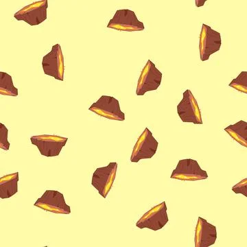 Seamless pattern caldera lava platform cartoon vector Stock Illustration
