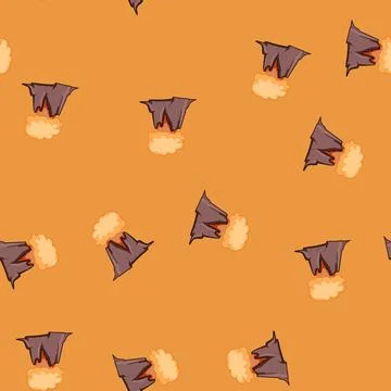 Seamless pattern caldera volcano eruption cartoon vector Stock Illustration