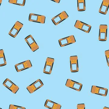 Seamless pattern calibration air quality monitor cartoon vector イラスト素材