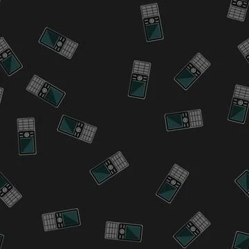 Seamless pattern call button phone cartoon vector イラスト素材