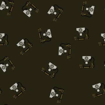 Seamless pattern call telephone retro cartoon vector Stock Illustration