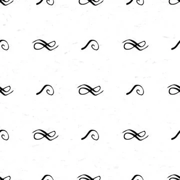 Seamless pattern with calligraphic vignettes Illustrazione stock