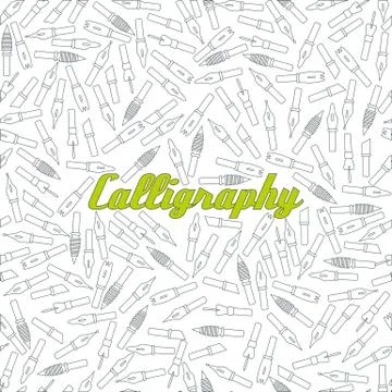 Seamless pattern calligraphy Stock Illustration
